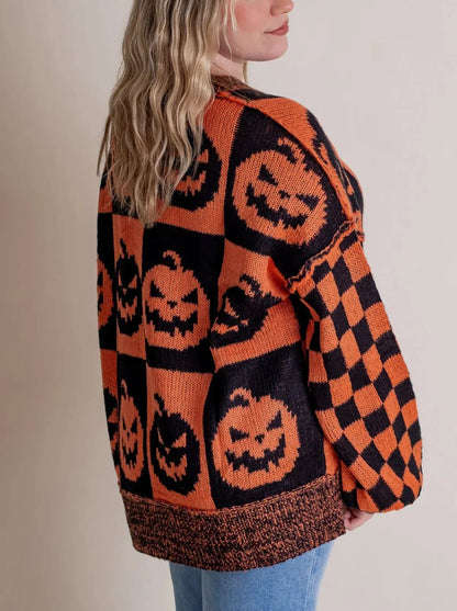 Halloween Checkered Sweater