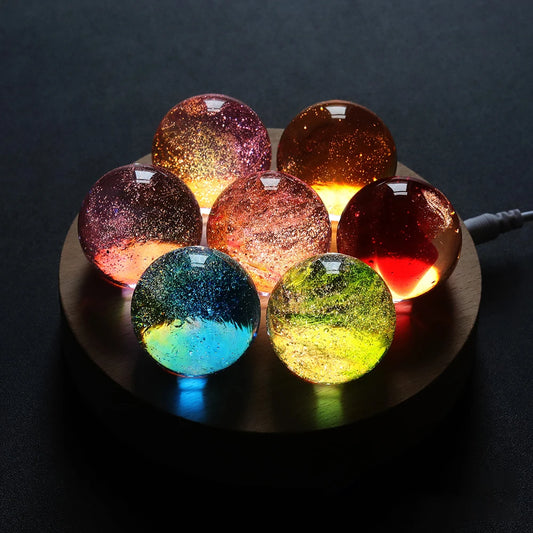 C10 Colorful Luminous Crystal Ball, Home Bar Table Top Ornaments, Crafts, New Year, Christmas Gift