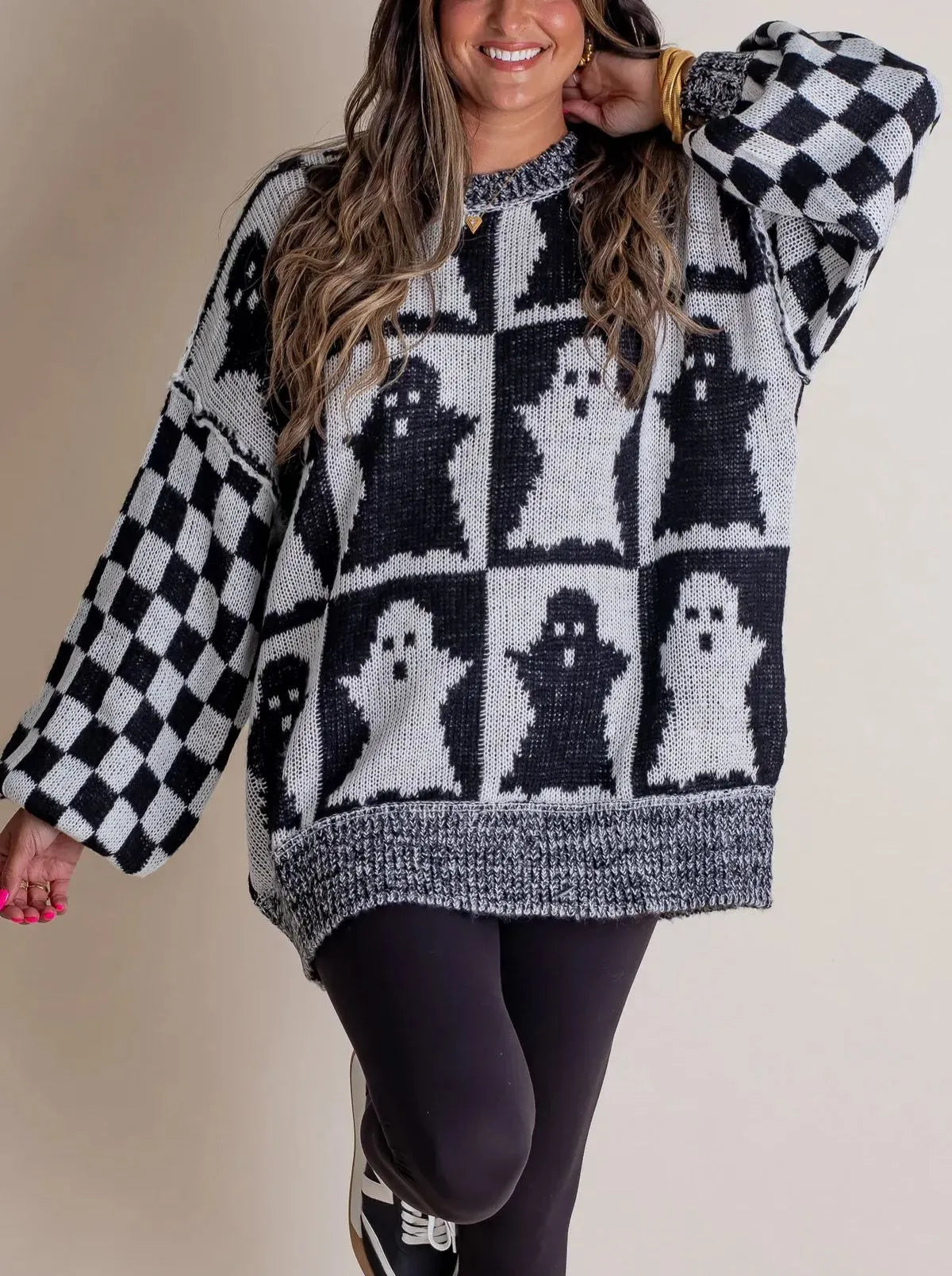 Halloween Checkered Sweater