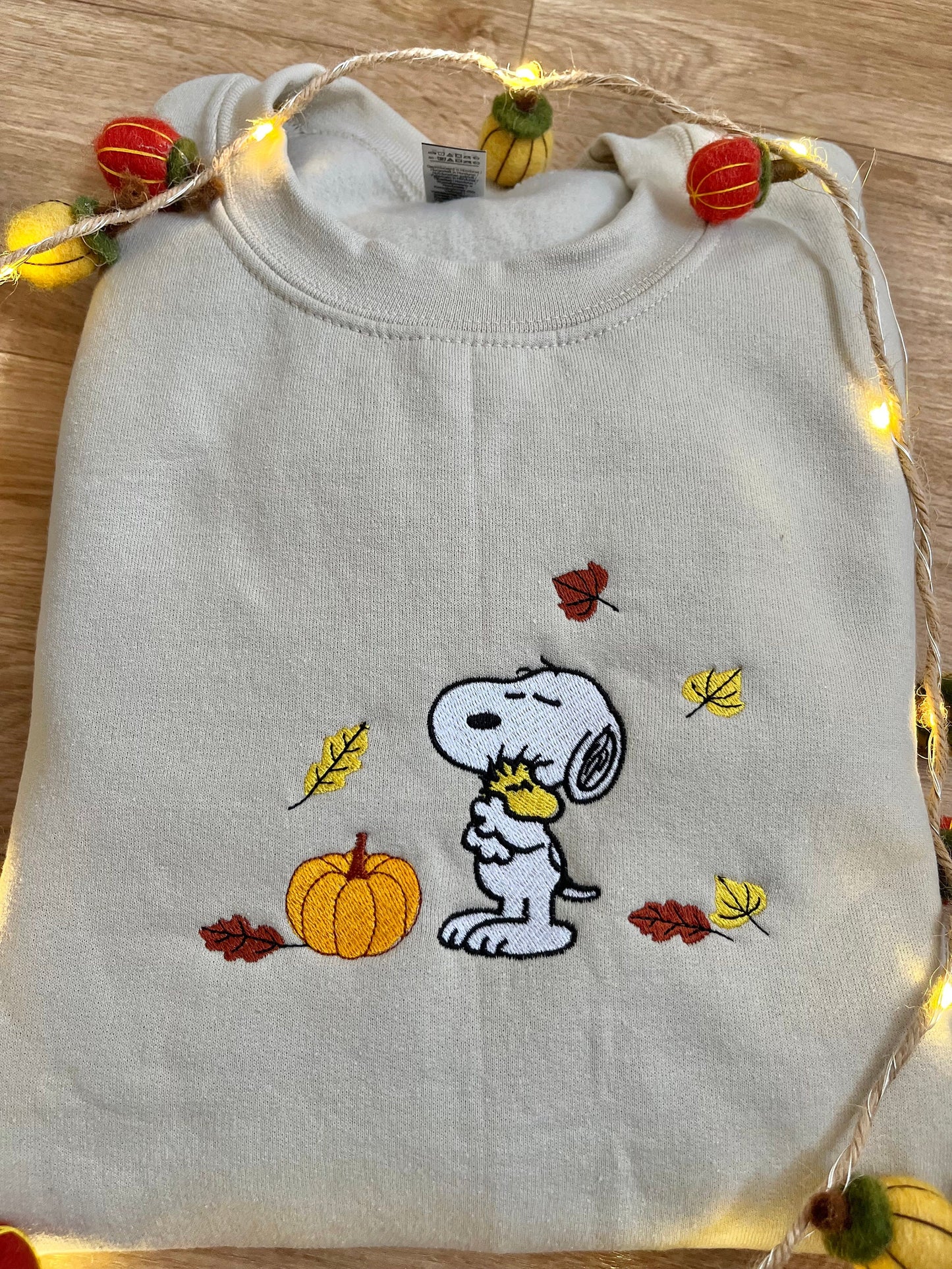 Fall embroidered crewneck