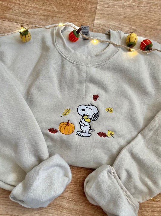 Fall embroidered crewneck